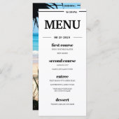 目的地熱帯ビーチ結婚式 メニュー (正面/裏面)