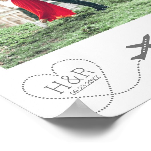 目的地結婚旅行テーマへようこそ ポスター (角)