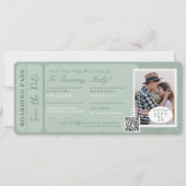 目的地 ウェディング 搭乗券 航空券 招待状 (正面)