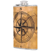 目的地 – コンパスバラとワールドマップ フラスク (左)