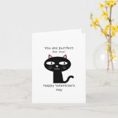 目的子猫ハッピーバレンタインデー カード (黄色い花)