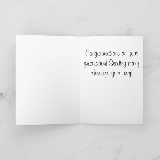 目的宗教卒業カード カード (内部)