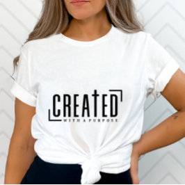 目的感動的を持って作ら前向きれる Tシャツ