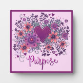 目的感動的ハートかわいらしフローラ フォトプラーク (正面)