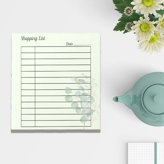 目的数々のカスタムユーカリ植物学 ノートパッド