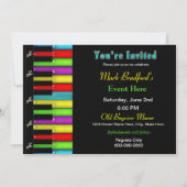 目的数々の招待状 – 音楽 – キーボード 招待状 (裏面)