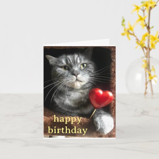 目的 カード (黄色い花)