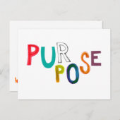 目的 意味 使用 アイデンティティ 楽しみ カラフルな 言葉 芸術 ポストカード (正面/裏面)