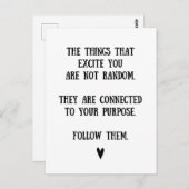 目的 – 感動的引用文 ポストカード (正面/裏面)