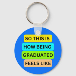 目盛りの丸いライトブルーのキーチェーンSO_THIS_IS_H キーホルダー