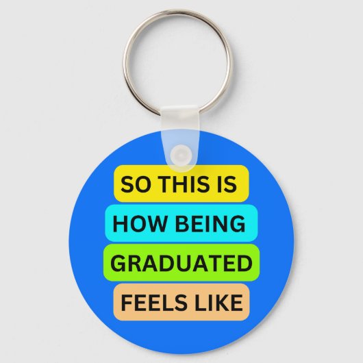 目盛りの丸いライトブルーのキーチェーンSO_THIS_IS_H キーホルダー (正面)