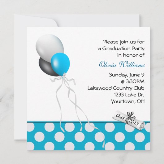 目盛りアクア縁ど 招待状 (裏面)