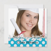 目盛りアクア縁ど 招待状 (正面)