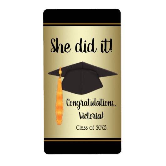 目盛りキャップのシールとボトルラベル ラベル (正面)