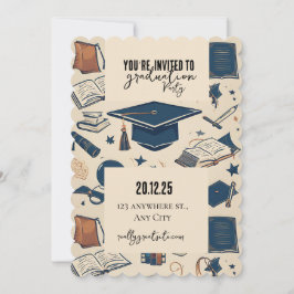 目盛りキャップパターンパーティの招待状 招待状