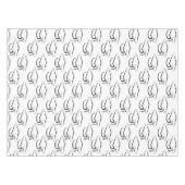 目盛りキャップパターン白黒 テーブルクロス (正面(横))