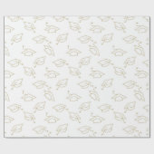 目盛りキャップ白色金ゴールド金属 ラッピングペーパー (フラット)