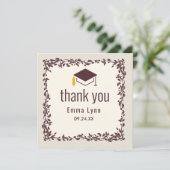 目盛りキャップ装飾枠サンキューカード サンキューカード (スタンド正面)