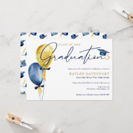 目盛りバルーンのキャップ招待状