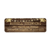 目盛り付き素朴の木製弦灯 ラベル (正面)