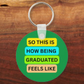 目盛り円の緑のキーチェーンSO_THIS_IS_HOW_B キーホルダー (正面)