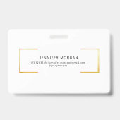 目盛り金ゴールドフェイクホイルエレガント バッジ (Back)