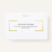 目盛り金ゴールドフェイクホイルエレガント バッジ (裏面)