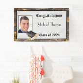 目盛り金ゴールド石臼モルタルボード 横断幕 (インサイチュ)