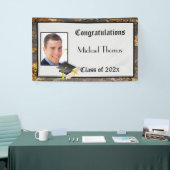 目盛り金ゴールド石臼モルタルボード 横断幕 (トレードショー)