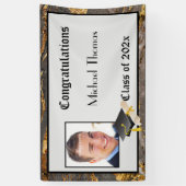 目盛り金ゴールド石臼モルタルボード 横断幕 (縦)