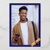 目盛り金箔ライト告知カード 箔招待状 (裏面)