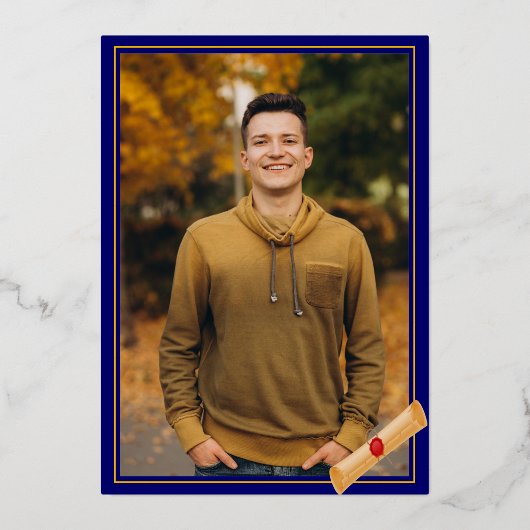 目盛り金箔銀河系告知カード 箔招待状 (裏面)