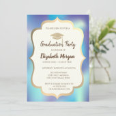 目盛キャップ型ホログラフィックブルー目盛り部 招待状 (スタンド正面)