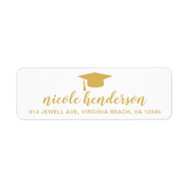 目盛キャップ金ゴールド及び白差出人住所 ラベル