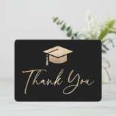 目盛キャップ黒及び金箔 サンキューカード (スタンド正面)