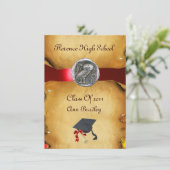 目盛写真テンプレート銀フクロウ 招待状 (スタンド正面)