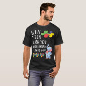 目立つのに合う自閉症生まれ Tシャツ (正面フル)