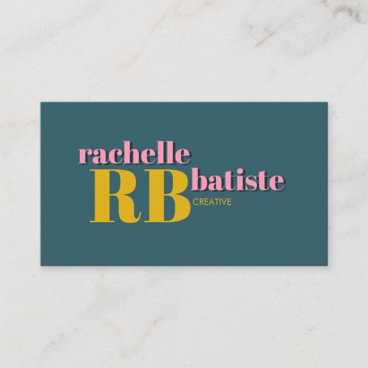 目立つスタイル |レトロソーシャルメディアQRコード 名刺 (正面)