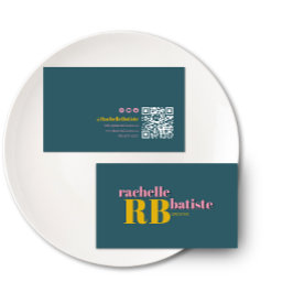 目立つスタイル |レトロソーシャルメディアQRコード 名刺