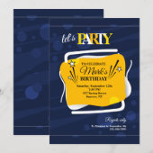 目立つ抽象的な招待状 招待状 (正面/裏面)