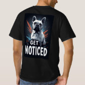 目立つ犬のマスコット: ボストンテリア Tシャツ (裏面)