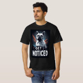 目立つ犬のマスコット: ボストンテリア Tシャツ (正面フル)