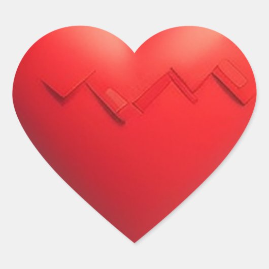 目立つ赤いハート ハートシール (正面)