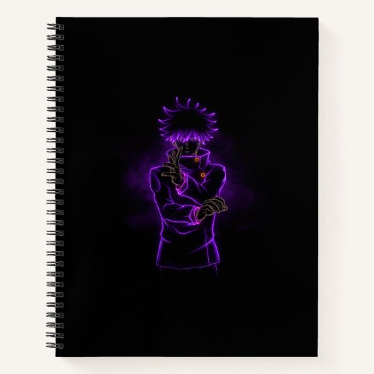 目組伏黒アニメスタイルスパイラルブラックカバー ノートブック (正面)