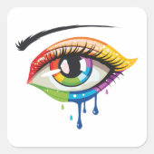 目色彩の鮮やか スクエアシール (正面)