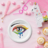 目色彩の鮮やか ペーパープレート (パーティー)