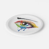 目色彩の鮮やか ペーパープレート (アングル)