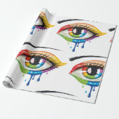 目色彩の鮮やか ラッピングペーパー (アンロールド)