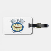 目覚おもしろいまし時計が目覚め予測できなる ラゲッジタグ (裏面横)