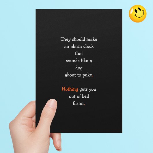 目覚おもしろいめ犬のプーク目覚まし時計のジョーク笑い笑い シーズンカード